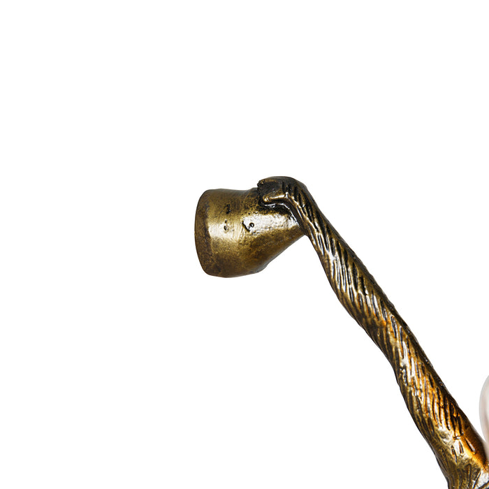 QAZQA Vintage wandlamp goud - Animal Monkey