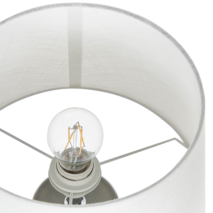 Beliani - KHOPER - Tafellamp - Grijs - Keramiek