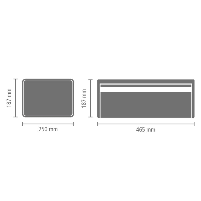 Brabantia Broodtrommel met klepdeksel - Dreamy Blue