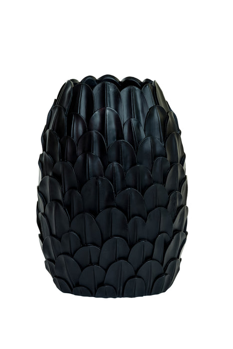 Light & Living Light&living Vaas deco 28,5x19x40 cm FEDER zwart