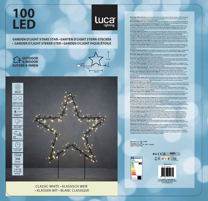 Garden d'Light Ster Tuinsteker met Klassiek Witte LED Verlichting