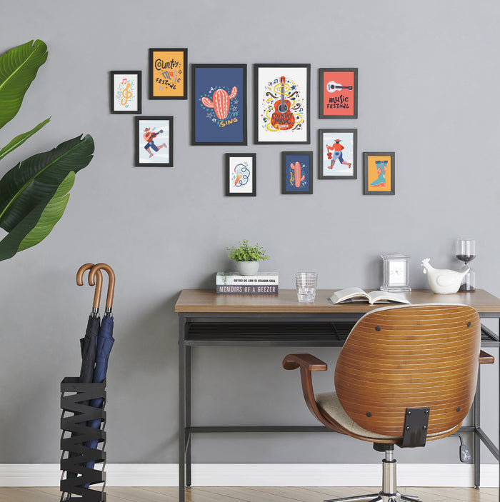 ACAZA Fotomuur Zwart  - 10 st.