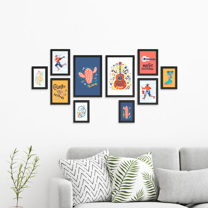 ACAZA Fotomuur Zwart  - 10 st.