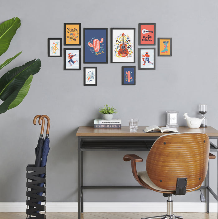 ACAZA Fotomuur Zwart  - 10 st.