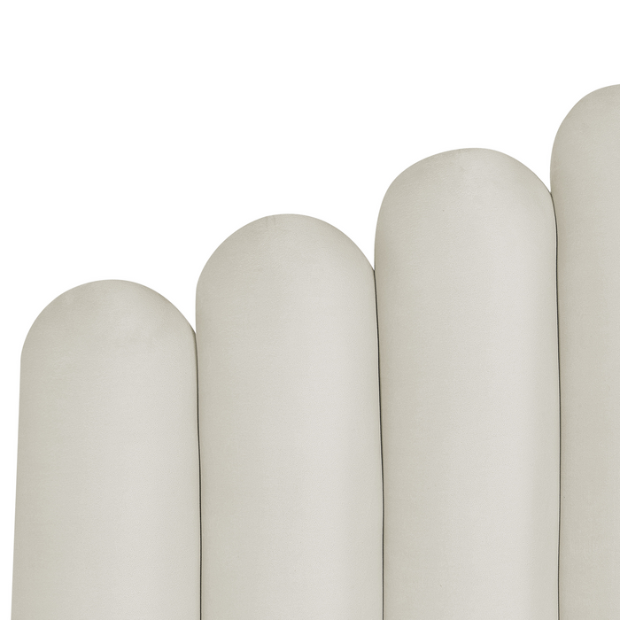 Beliani-VINCENNES-Bed met opbergruimte-Wit-160 x 200 cm-Fluweel