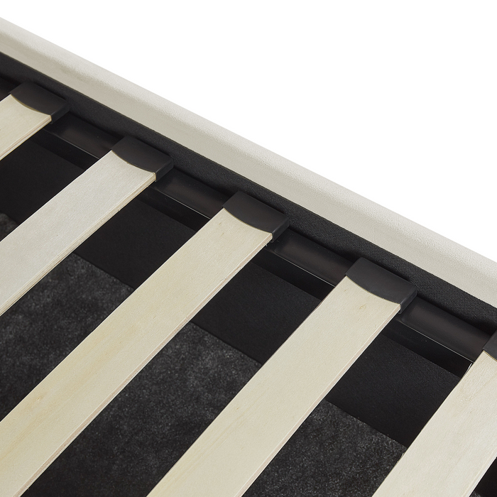 Beliani-VINCENNES-Bed met opbergruimte-Wit-160 x 200 cm-Fluweel