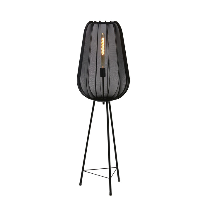 Light & Living Plumeria Vloerlamp - H 132 x Ø 42 cm - Zwart