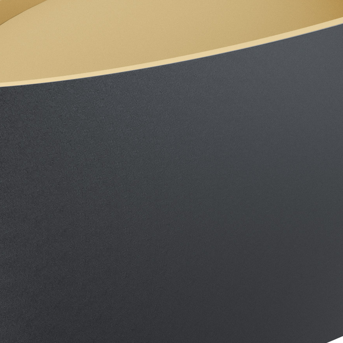 EGLO Maccacari Wandlamp - 1 lichts - LED - Zwart - Goud