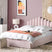 Beliani-VINCENNES-Bed met opbergruimte-Pastelroze-160 x 200 cm-Fluweel