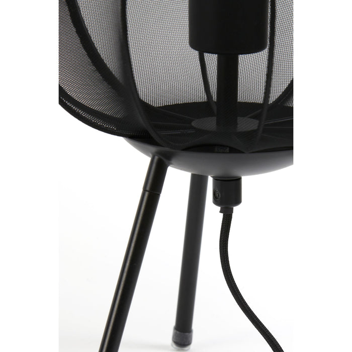 Light & Living Plumeria Tafellamp - H 45 x Ø 25 cm - Zwart