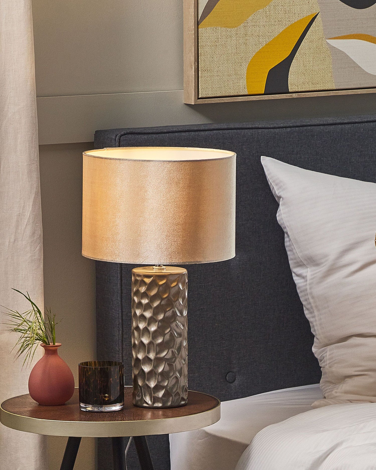 Beliani - SANKURU - Tafellamp - Beige - Keramiek