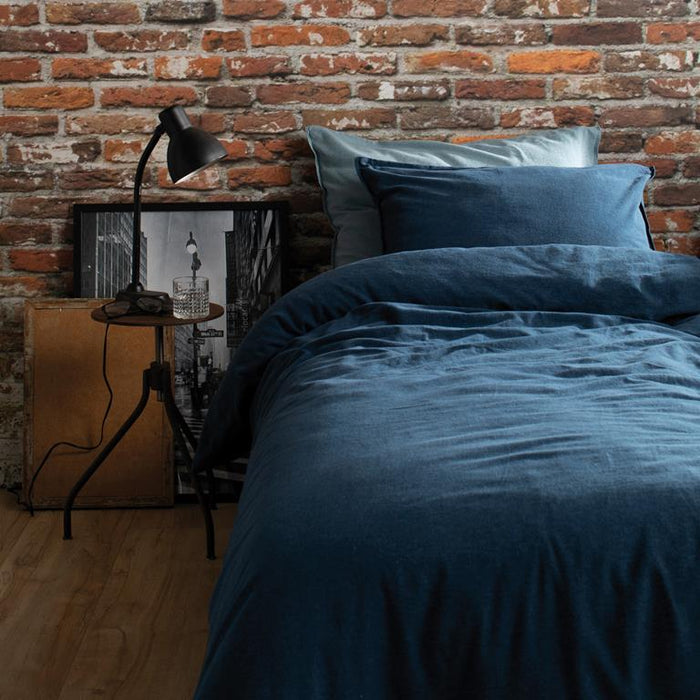 Damai Groove Dekbedovertrek 200 x 200|220 cm - Indigo