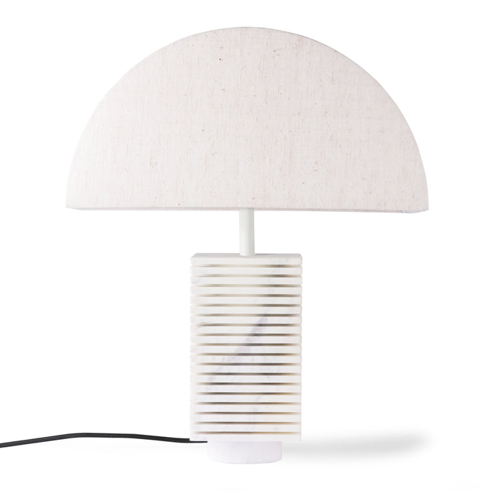HKliving Ribbed Lampenvoet - White Marble H30