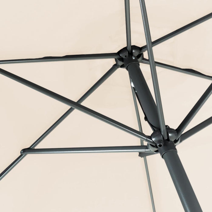 Staande parasol in aluminium - 200x300 cm - gebroken wit