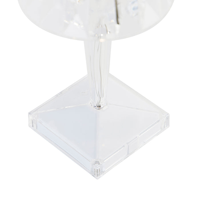 QAZQA Tafellamp transparant incl. LED IP54 oplaadbaar - Crystal