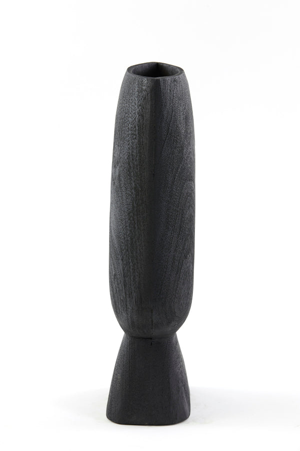 Light&living Vaas deco 26x10x40 cm SEDILO hout mat zwart