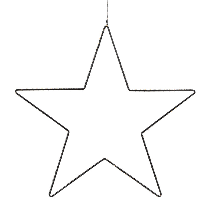 Luca Lighting Ster Hangend met Warm Witte LED - H128 x Ø58 cm - Zwart