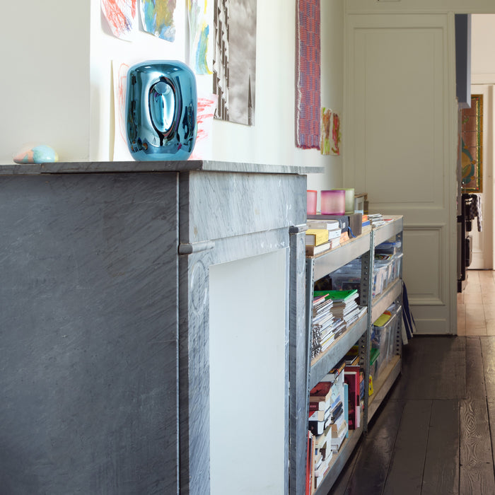 HKliving HK Objects Vaas - Blue Chrome