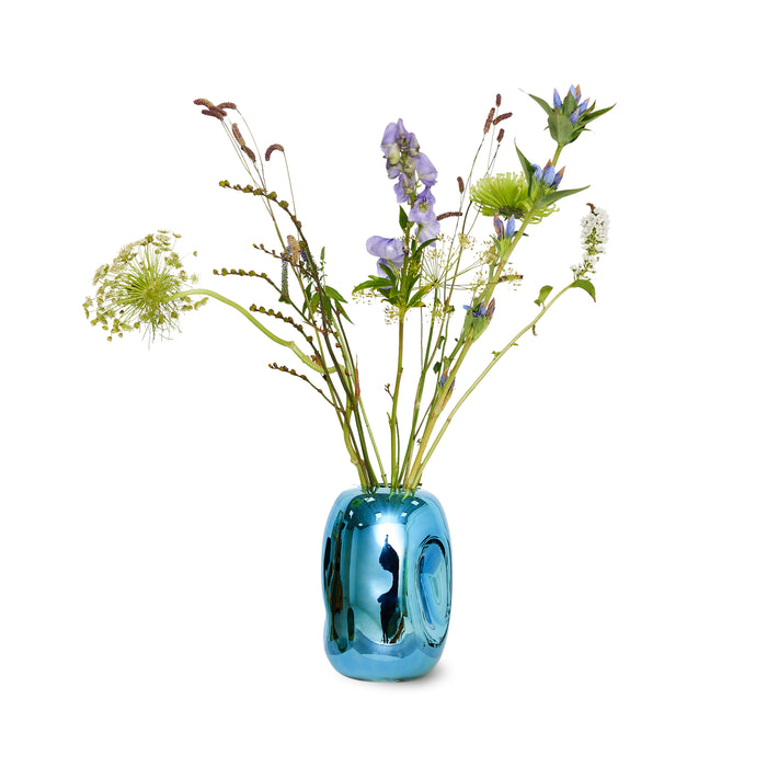 HKliving HK Objects Vaas - Blue Chrome