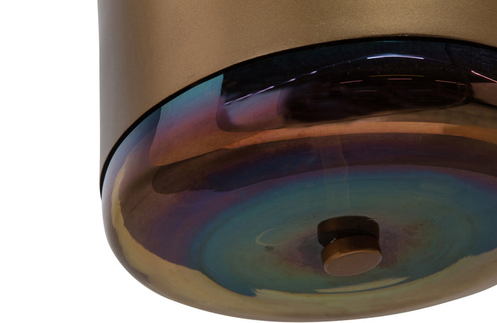 WOOOD Safa Hanglamp Verticaal - Metaal|Glas - Brass - 60x20x20