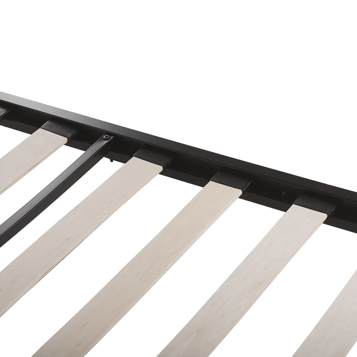 Beliani - CLAMART - Tweepersoonsbed - Zwart - 160 x 200 cm - Metaal