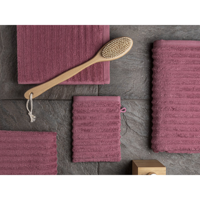 Seashell Wave Gastendoekjes - 6 stuks - 30x50cm - oud roze