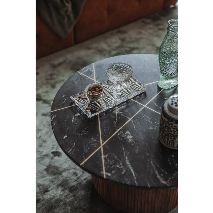 Goossens  Ensemble in Mango gelakt met zwart marmer