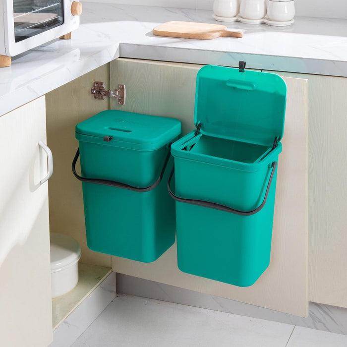 Homra Wall-Up inbouw prullenbak - 12L - Groen