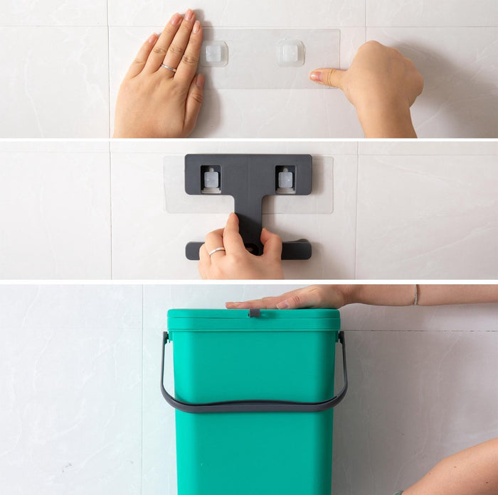 Homra Wall-Up inbouw prullenbak - 12L - Groen