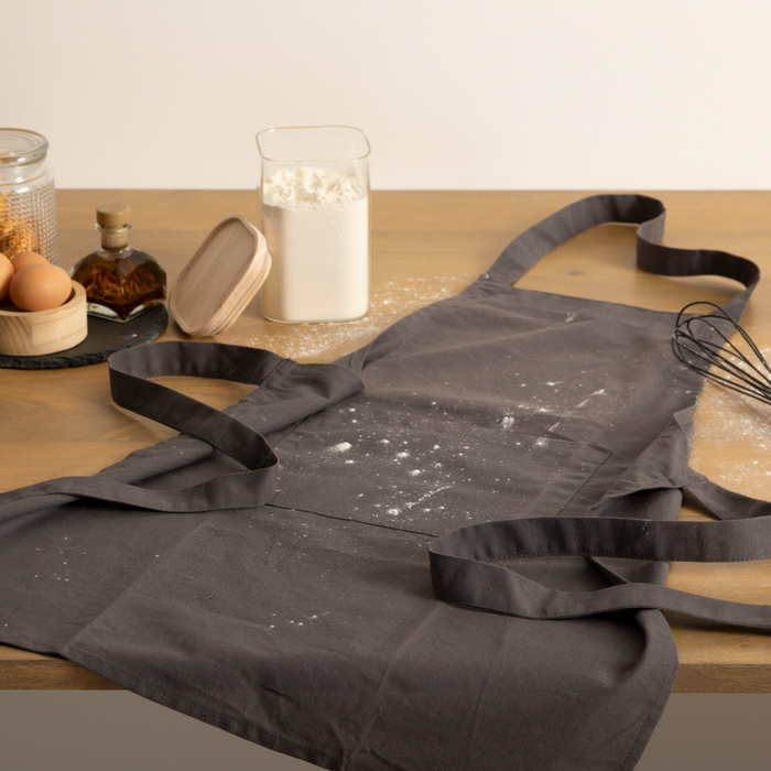 HIXA Schort Donkergrijs Kookschort BBQ Koken Katoen Man Vrouw