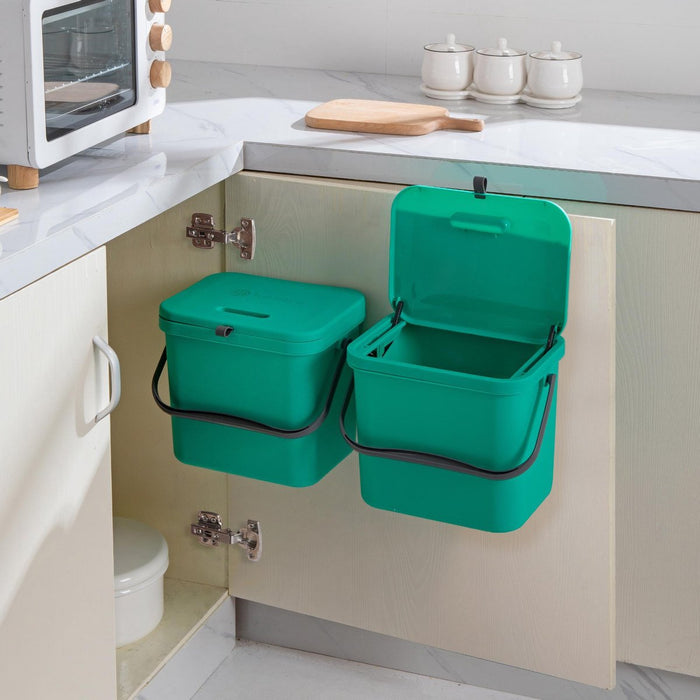 Homra Wall-Up inbouw prullenbak - 8L - Groen