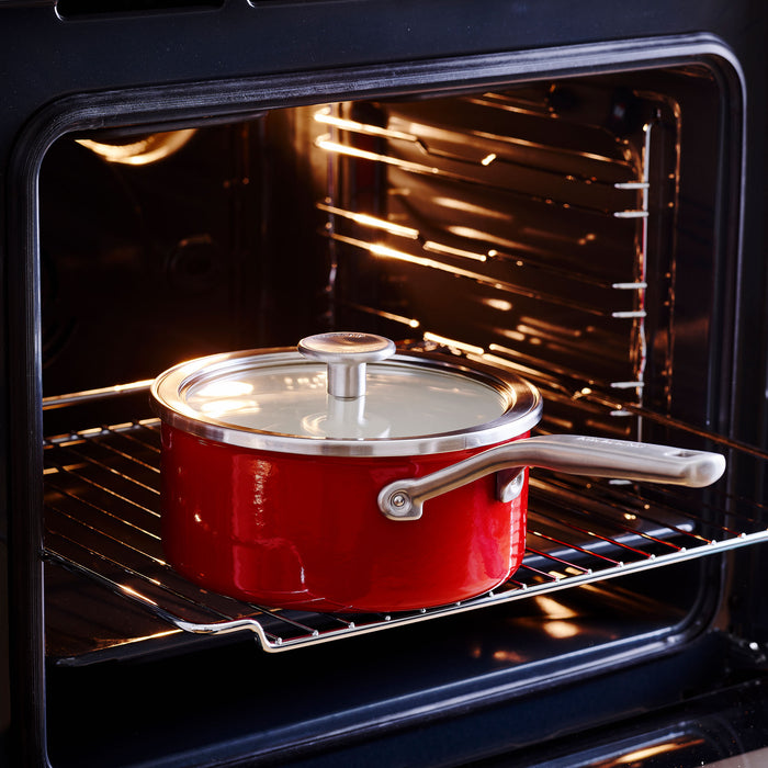 KitchenAid  Core Enamel Steelpan met deksel 20cm