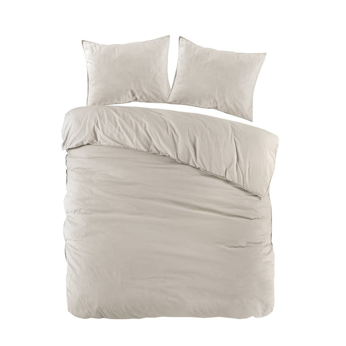 by fonQ Fresh Dekbedovertrek 240 x 200/220 cm - Dusty Sand