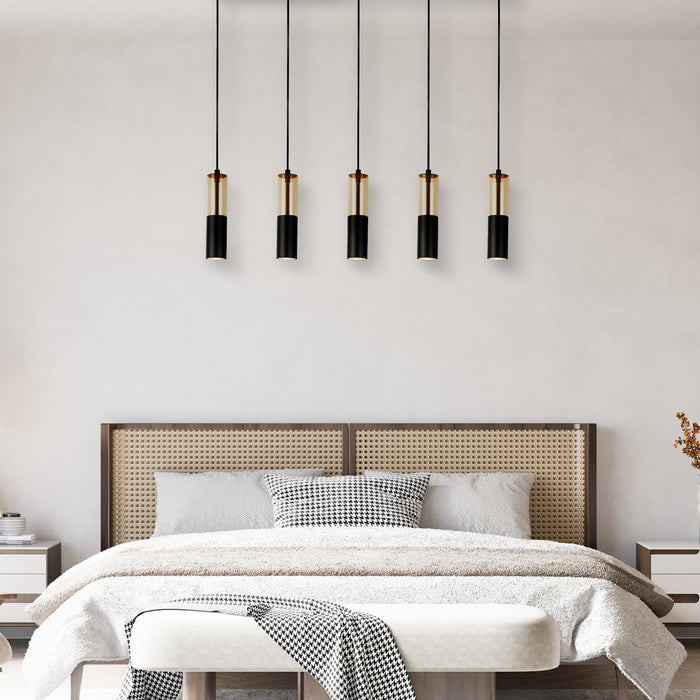 Searchlight Siena Hanglamp - Amber Acrylic