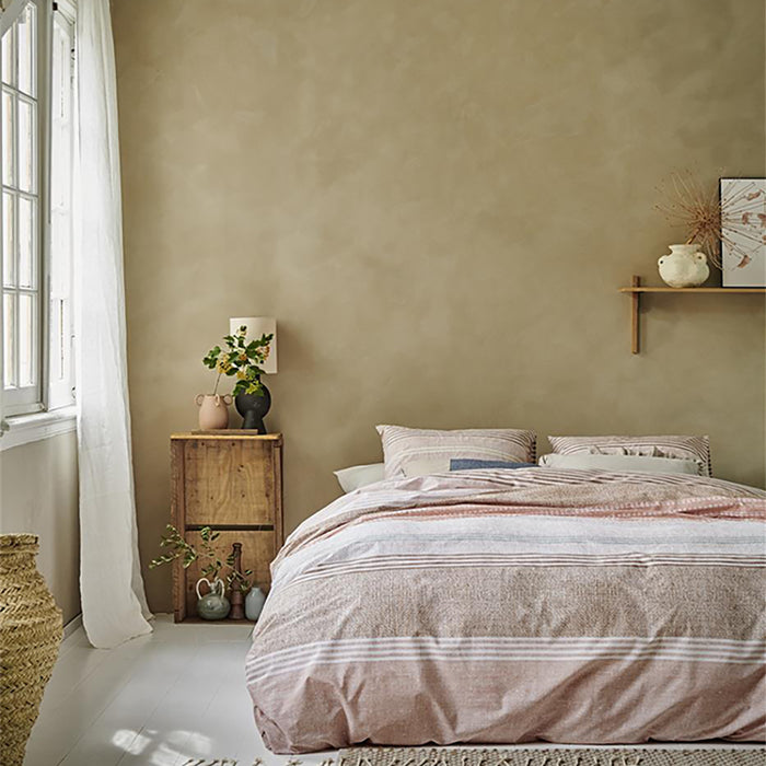 Ariadne at Home Lin Dekbedovertrek 200 x 200/220 cm - Terra