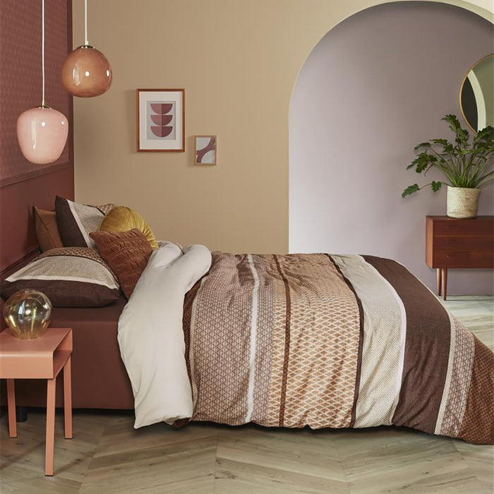 Beddinghouse Benthe Dekbedovertrek 200 x 200/220 cm - Terra
