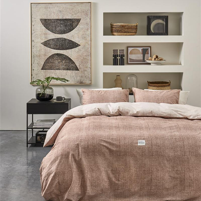 Riviera Maison Coughton Court Dekbedovertrek 140 x 200/220 cm - Perzik