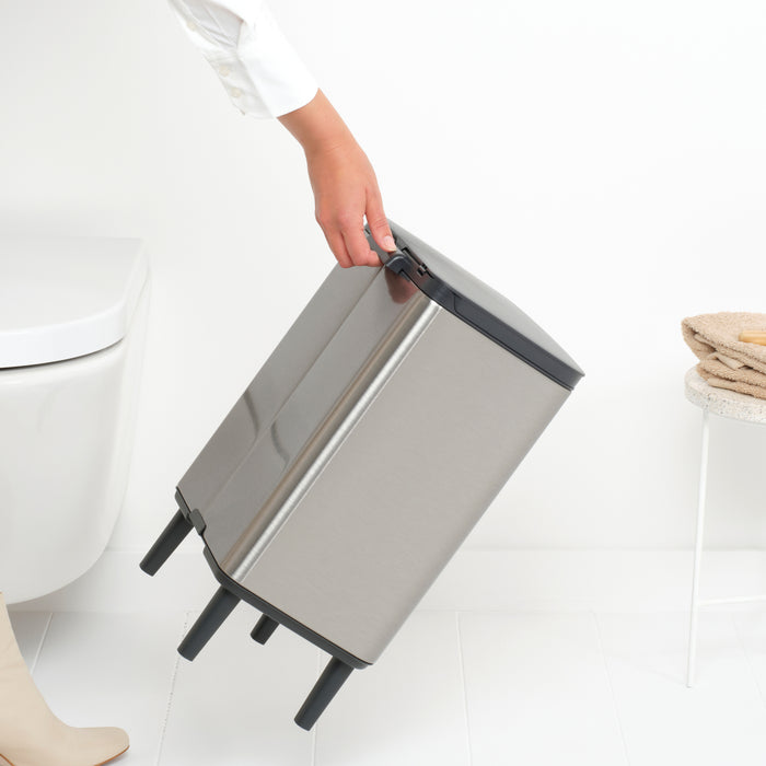 Brabantia Bo Hi Afvalemmer 12 L - Matt Steel FPP