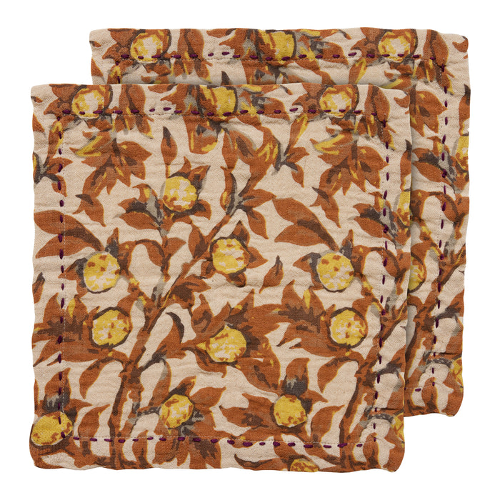 HKliving Mediterranean Tangerine Servetten - Set van 2