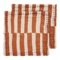 HKliving Striped Tangerine Servetten - Set van 2