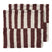 HKliving Striped Burgundy Servetten - Set van 2