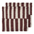 HKliving Striped Burgundy Servetten - Set van 2