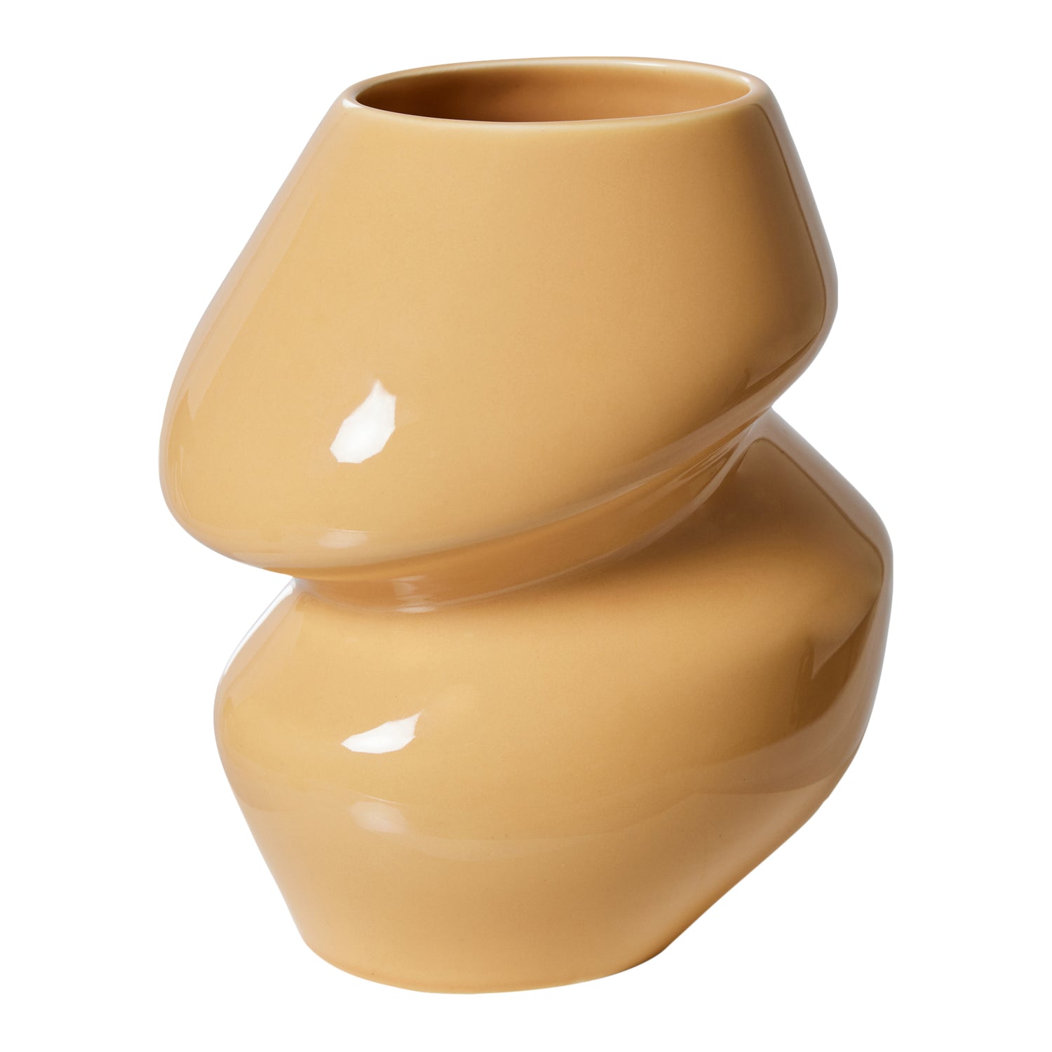 HKliving Organic Vaas - Maat S - Cappuccino