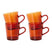 HKliving 70's Glassware Koffiekop 0,2 L - Set van 4