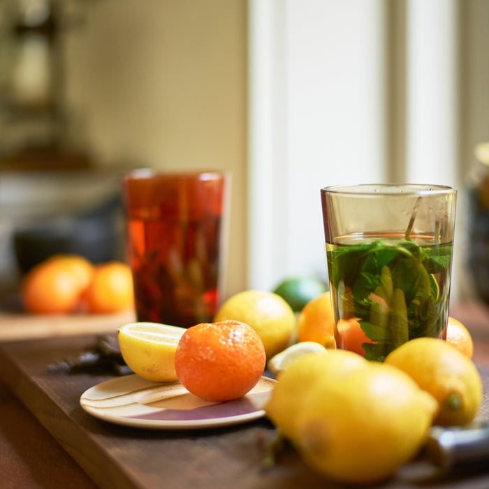 HKliving 70's Glassware Theeglas 0,4 L - Set van 4