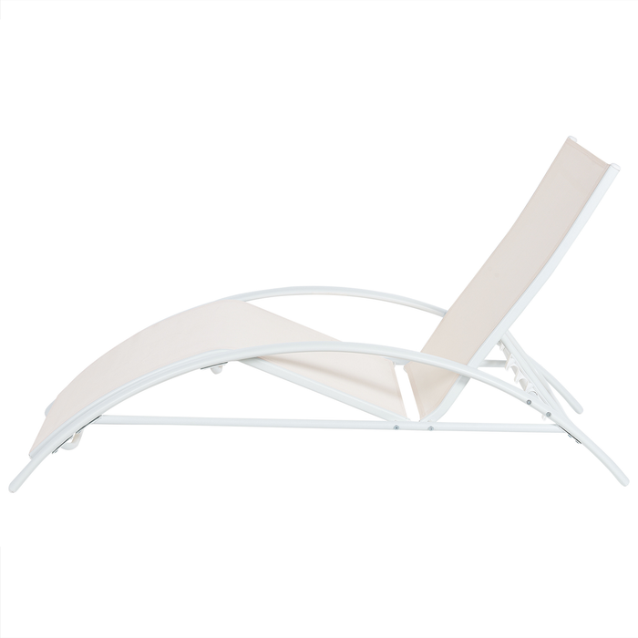 Beliani - GAETA - Zonnenbed - Beige - Staal