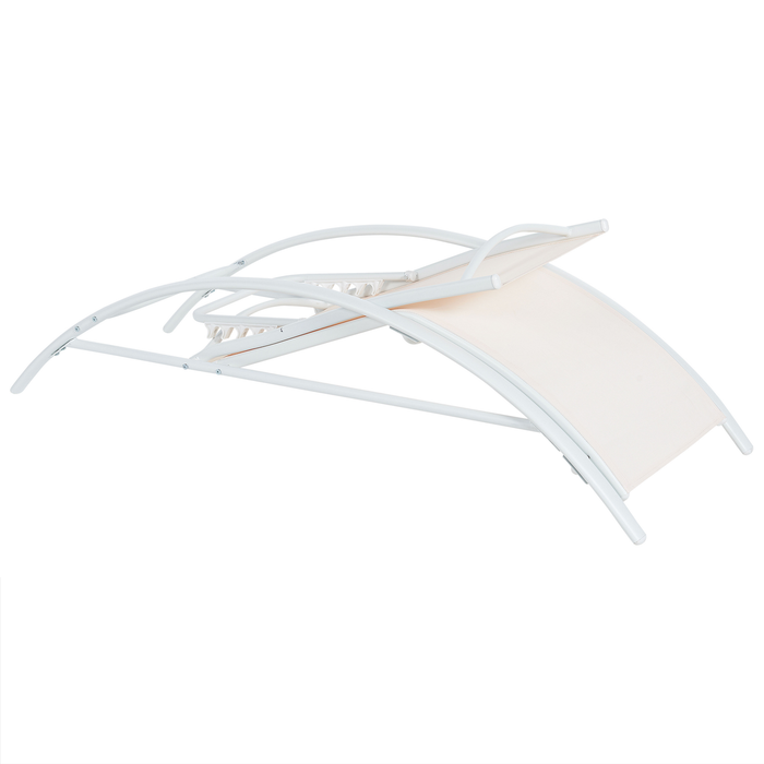 Beliani - GAETA - Zonnenbed - Beige - Staal