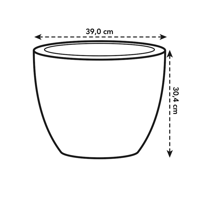 elho Pure Soft Round Bloempot Ø 40 cm - Wit