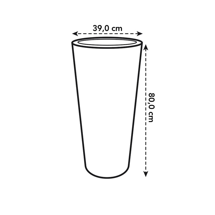 elho Pure Straight Round High Plantenbak Ø 40 cm - Wit