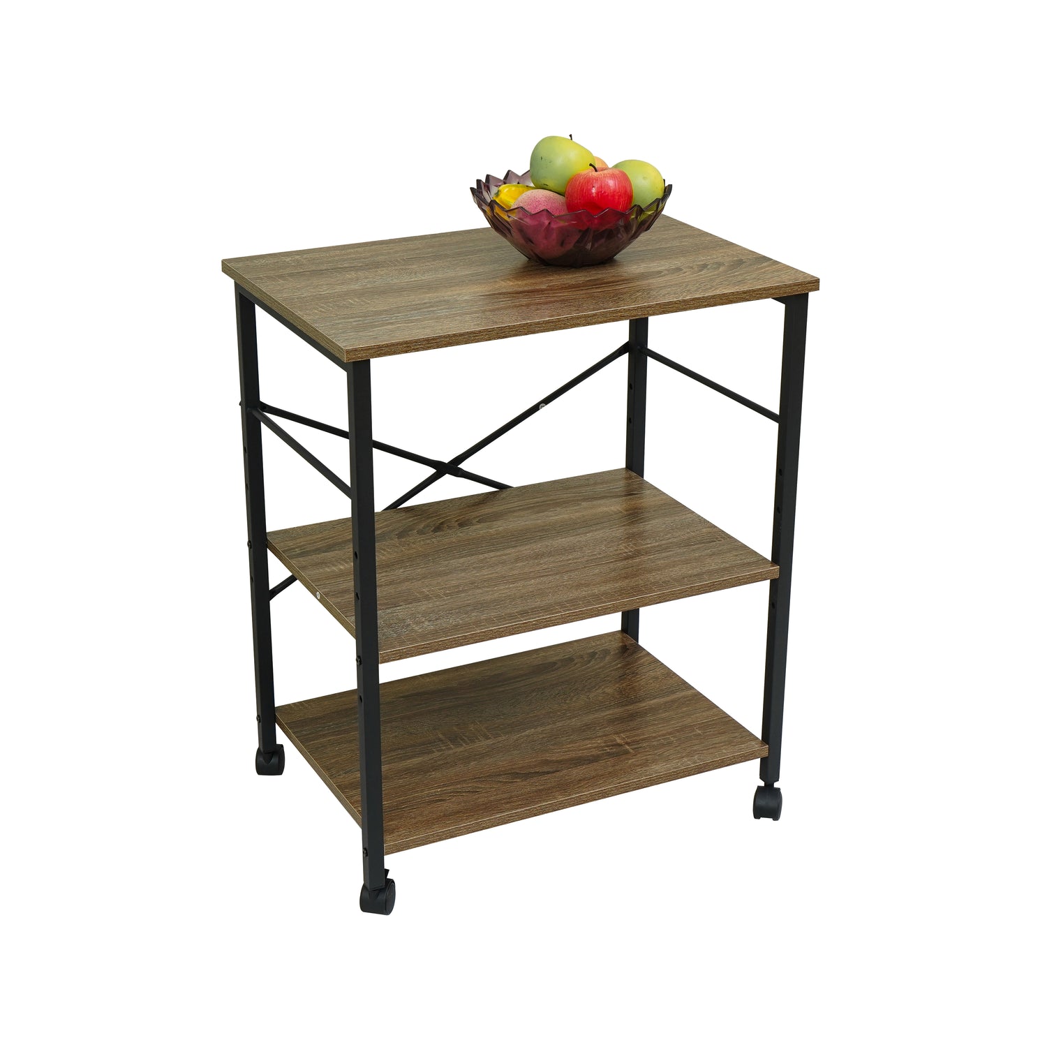 Furnilux - Keuken rek op Wielen - 3 Niveaus - 60 x 40 x 73 cm